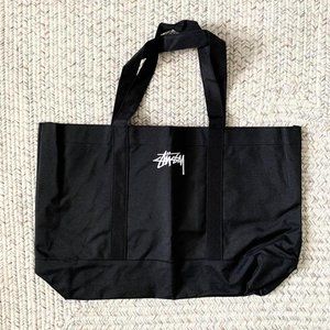 Stussy black tote shoulder handbag bag